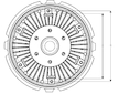 Spojka ventilátora chladenia NRF 49067