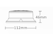 Majak magneticky 12/24V LED oranzovy vystrazny