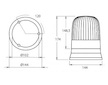 Majak magneticky 24V oranzovy