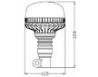 Majak na trn 12/24V LED oranzovy