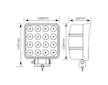 Svetlo pracovne LED 3600 Lm 16 LED OSRAM 9-32V