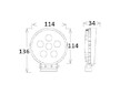 Svetlo pracovne LED 600 Lm 9-32V okruhle