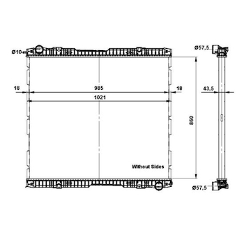 Chladič motora NRF NRF509739