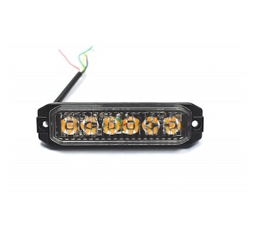 Svetlo zableskove oranzove 6xLED 12/24V