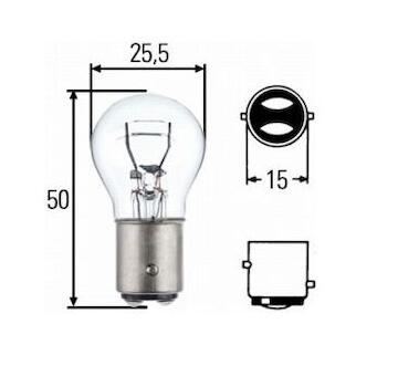 Ziarovka HELLA 24V P21/5W BAY15D