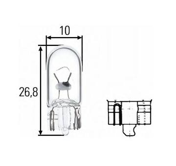 Ziarovka HELLA 24V W5W 5W W2.1X9.5D