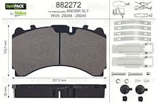 Sada brzdových platničiek kotúčovej brzdy VALEO 882272