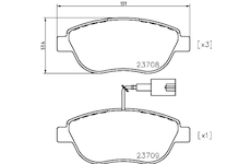 Sada brzdových platničiek kotúčovej brzdy HELLA 8DB 355 018-831