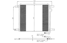 Kondenzátor klimatizácie NRF NRF35325