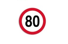 Oznacenie rychlosti reflexne 200mm 80km/h