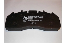 Sada brzdových platničiek kotúčovej brzdy MERITOR MDP3174K
