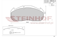 Sada brzdových platničiek kotúčovej brzdy STEINHOF SM468-Z