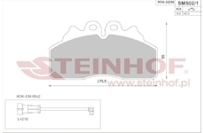 Sada brzdových platničiek kotúčovej brzdy STEINHOF SM502