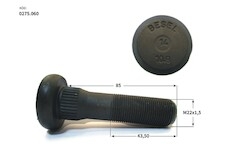 Skrutka kola DAF M22x1,5x85x43,5mm