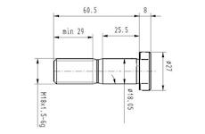 Skrutka kola MB ATEGO M18x1,5x60mm PN